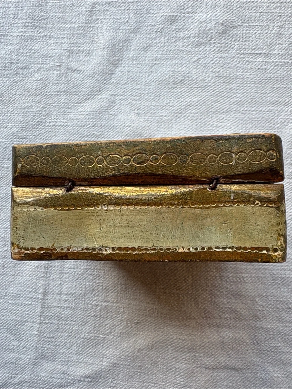 Antique Wood Trinket or Snuff Box